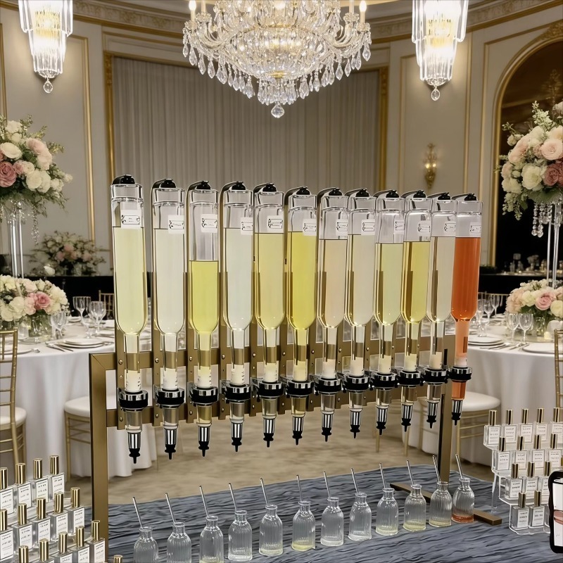 Perfume Fragrance Bar - Rak Meja Desain Mewah Warna Emas