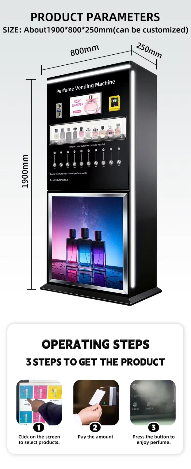 Mesin Penjual Parfum Sistem Pe - Perfume Fragrance Sale ulasan dan harga